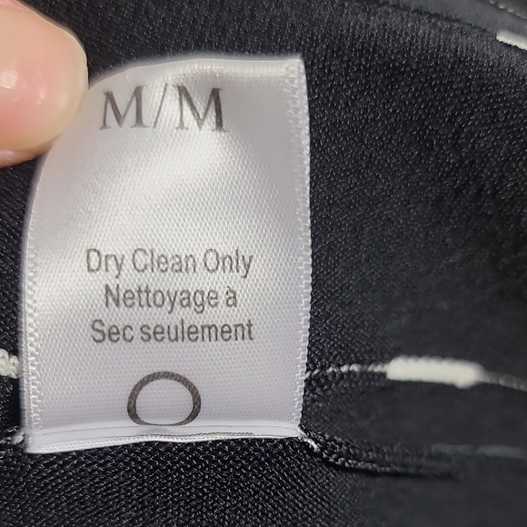 A.L.C. Black Sleeveless Crewneck Fit And Flare Dress In Black and White Size Med - Picture 4 of 16